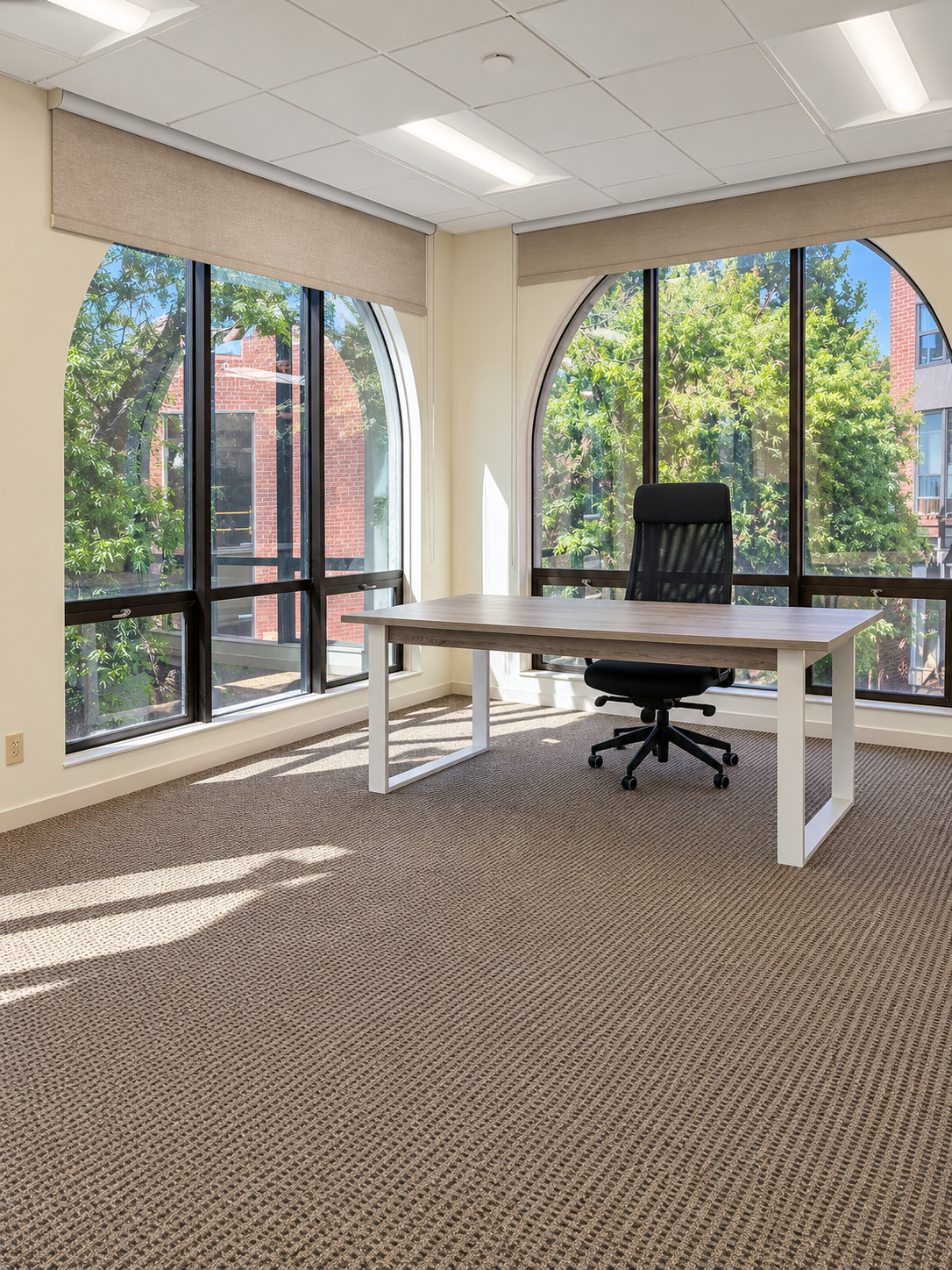 Light-filled corner office